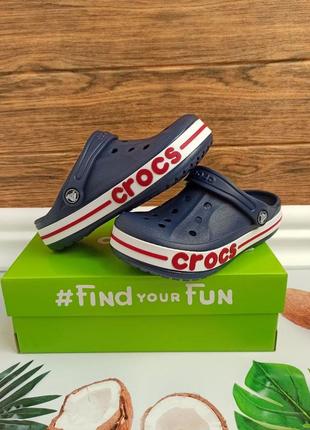 Дитячі крокси crocs kids' bayaband clog navy дитячі крокси для хлопчиків сині