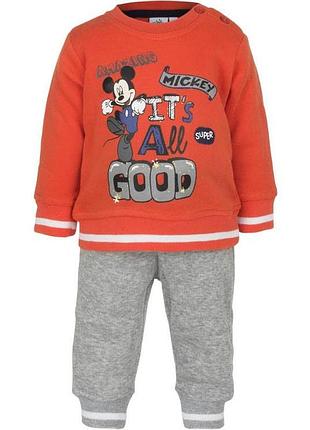 Знижка теплий костюм на хлопчика 67, 74 р. міккі маус, світшот, штани, disney baby6 фото
