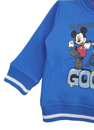 Знижка теплий костюм на хлопчика 67, 74 р. міккі маус, світшот, штани, disney baby4 фото
