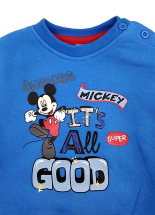 Знижка теплий костюм на хлопчика 67, 74 р. міккі маус, світшот, штани, disney baby3 фото