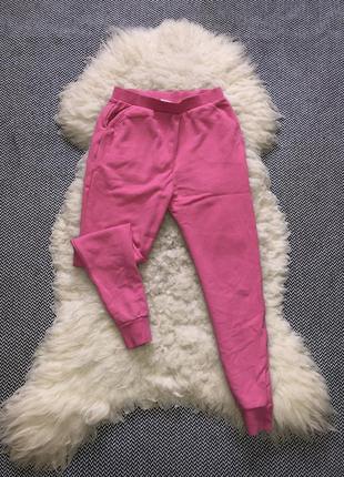 Яркие розовые спортивки спортивные штаны манжеты трехнитка9 фото