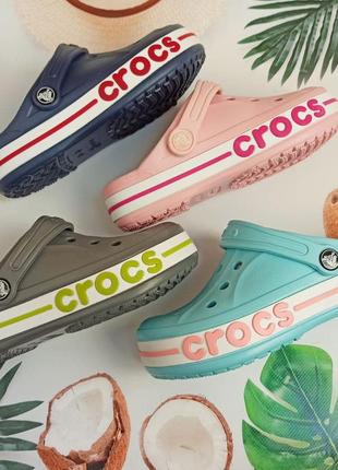 Детские кроксы crocs kids’ bayaband clog petal pink  для девочек большой выбор6 фото