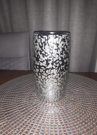 Якісна ваза для квітів,срібний колір