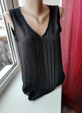Базова чорна 🖤 блуза без рукавів
