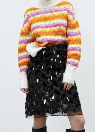 Zara свитер с воротником стойкой