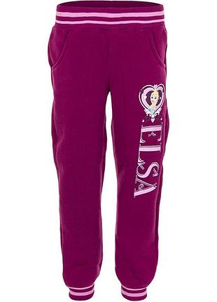Скидка теплые трикотажные спортивные штаны анна и эльза для девочки, disney