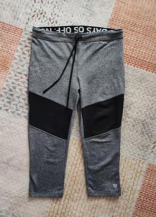 Спортивні капрі бриджі з сітчастими вставками forever 21