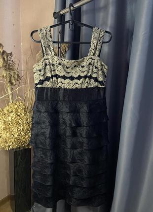 Вечірня жіноча сукня чорна, розмір m / l