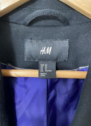 Чёрный блейзер пиджак двубортный h&m7 фото