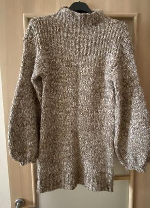 Платье свитер вязанное тёплое крупной вязки
