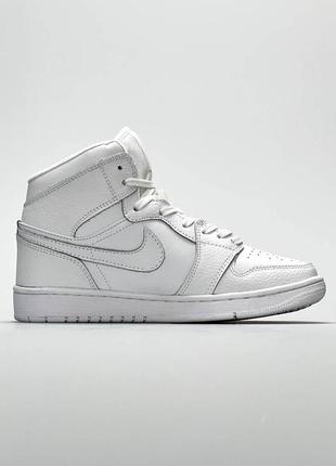 Білі кросівки найк джордан 1 жіночі, nike air jordan 1, женские кроссовки весна-осень джордан 15 фото