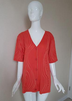 Оригинальная трикотажная блуза на пуговицах margarethe classics