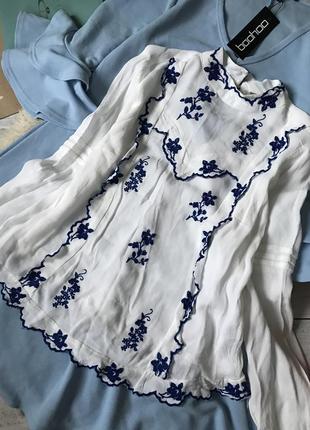 Блуза с цветочной вышивкой вышиванка6 фото