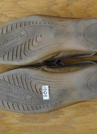 Туфлі шкіряні розмір 39 стелька 25,5 см золотисті tamaris3 фото
