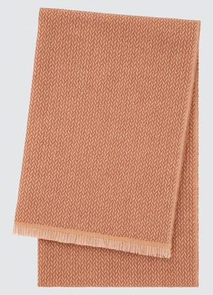 Вовняний шарф uniqlo цегляного відтінку