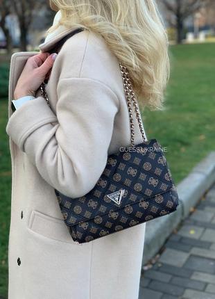 Сумка guess triple g logo crocodile print crossbody