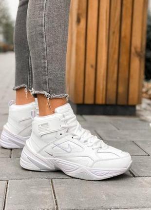 Зимние кроссовки высокие nike m2k tekno1 фото