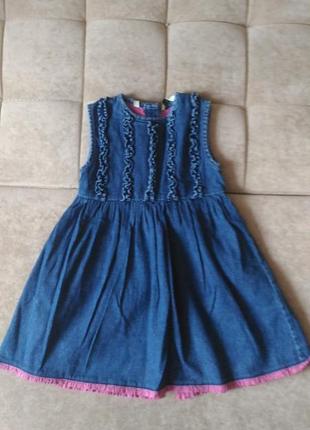 Джинсовый сарафан платье h&m  размер на возраст 4-6 лет рост 98-110см