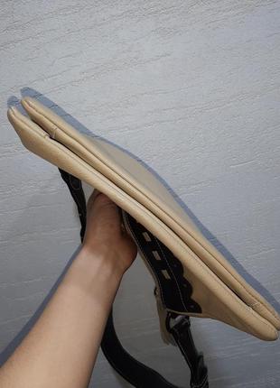 Кожаная сумка планшет от genuine leather3 фото