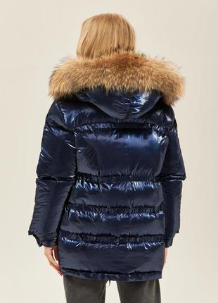 Зимняя куртка к-128 синий3 фото