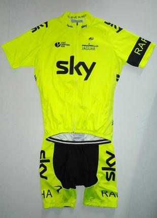 Велокостюм sky rapha pinarello cycling желтая велоформа (xl)
