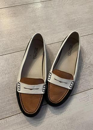 Мокасины кожаные michael kors оригинал кожа размер 36,5-37
