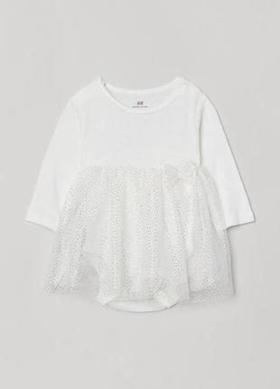 Милое платье бодик для маленькой принцессы h&m