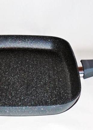 Сковорода-гриль з мармуровим покриттям  24х24 см5 фото