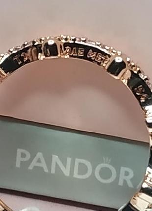 Кільце пандора срібло 925 проба цирконій ale рожеве золото корона королівська рожеві...