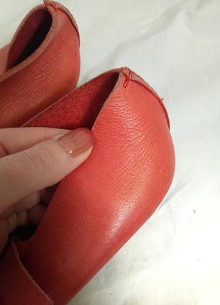 Кожаные туфли лососевого цвета, 39 р.2 фото