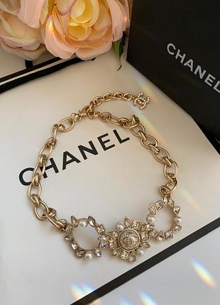 Ожерелье в позолоте с цирконием