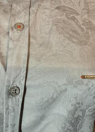 Фактурная фирменная серая мужская рубашка/l/ brend emilio adani6 фото