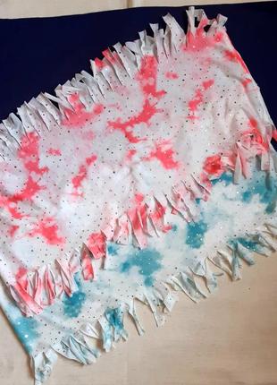 Новые полупрозрачные шарфы снуд c бахромой в блестящий горошек topolino германия2 фото