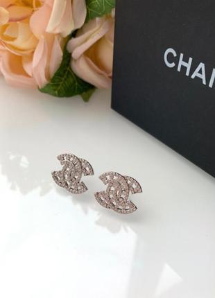 Серьги посеребреные с цирконием