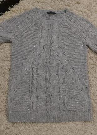 Кофта светр, джемпер светрик з паєтками коси