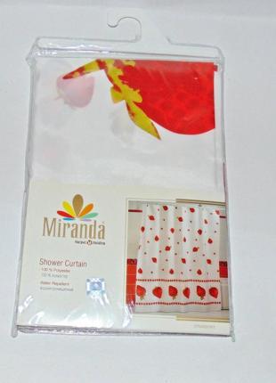 Штора для ванной комнаты miranda strawberry3 фото