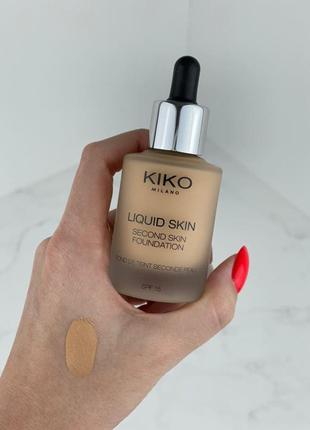 Жидкая тональная основа с эффектом второй кожи kiko liquid skin n40