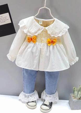 Костюм з джинсами для дівчаток