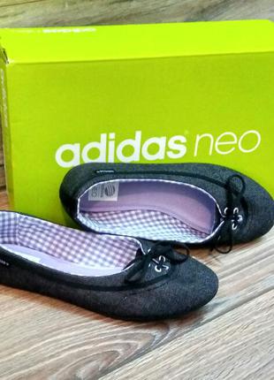 Джинсовые балетки adidas neo.  оригинал.4 фото