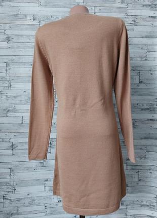 Платье коричневое manni с гипюром трикотажное7 фото