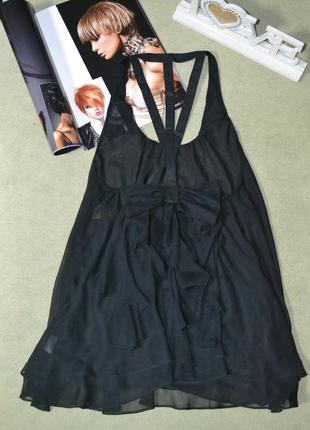 🍓легкий шифоновыйтоп с красивой спинкой , на спинке банты asos!