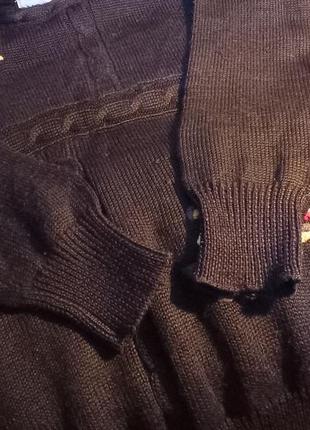 Черный сипматичный свитер,кофта шерсть,акрил5 фото