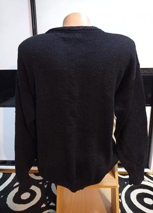 Черный сипматичный свитер,кофта шерсть,акрил2 фото