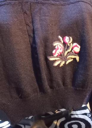 Черный сипматичный свитер,кофта шерсть,акрил9 фото