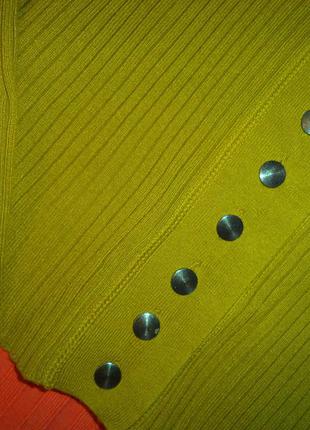 Шикарный кардиган рубчик\горчица 3