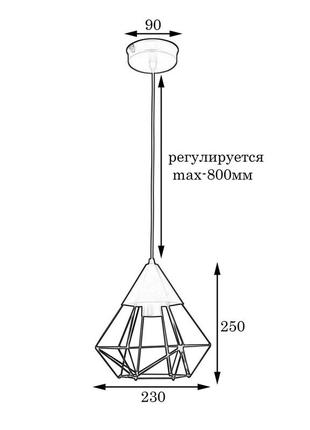 Светильник подвесной crystal в стиле лофт nl 0535cr (хром) е27 msk electric3 фото