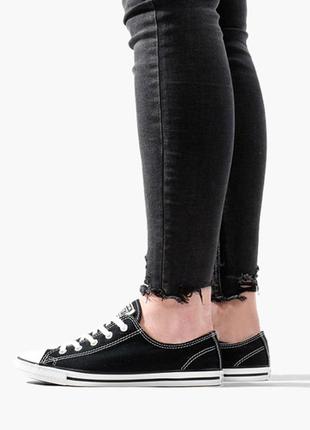 Кеды женские низкие конверс кеди жіночі низькі чорні converse ct as dainty ox black р.38,5🇺🇸🇻🇳2 фото