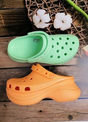 Жіночі крокси сабо на платформі crocs lodgepoint classic bae clog neo mint м'ятні5 фото