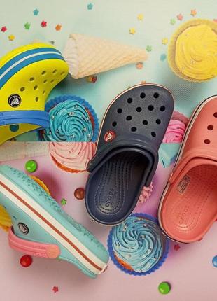 Дитячі крокси crocs kids' crocband clog tennis green ball/ocean для хлопчиків і дівчаток2 фото