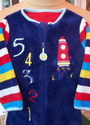 ( 2 - 3 года) детская  пижама кигуруми флисовый комбинезон б / у2 фото